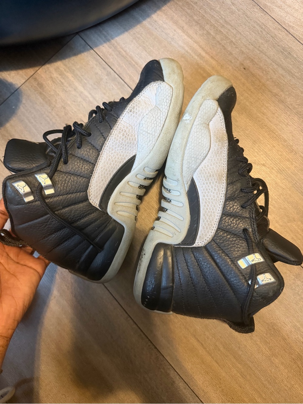 Jordan Black and White Retro High-Top Sneakers
